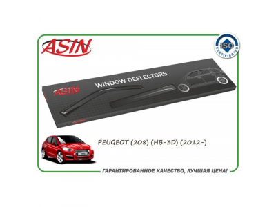 Дефлекторы окон (к-т 2шт.) (PG 208 HB-3D 2012-)/ASIN.DK2571 ASIN от ASIN Дефлекторы окон (к-т 2шт.) (PG 208 HB-3D 2012-)/ASIN.DK2571 ASIN