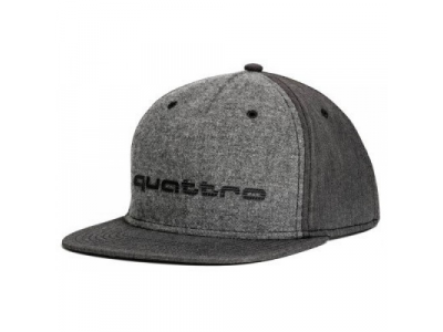 Бейсболка пилота Audi Quattro Unisex Cap, Flat Brim, Grey от VAG Бейсболка пилота Audi Quattro Unisex Cap, Flat Brim, Grey